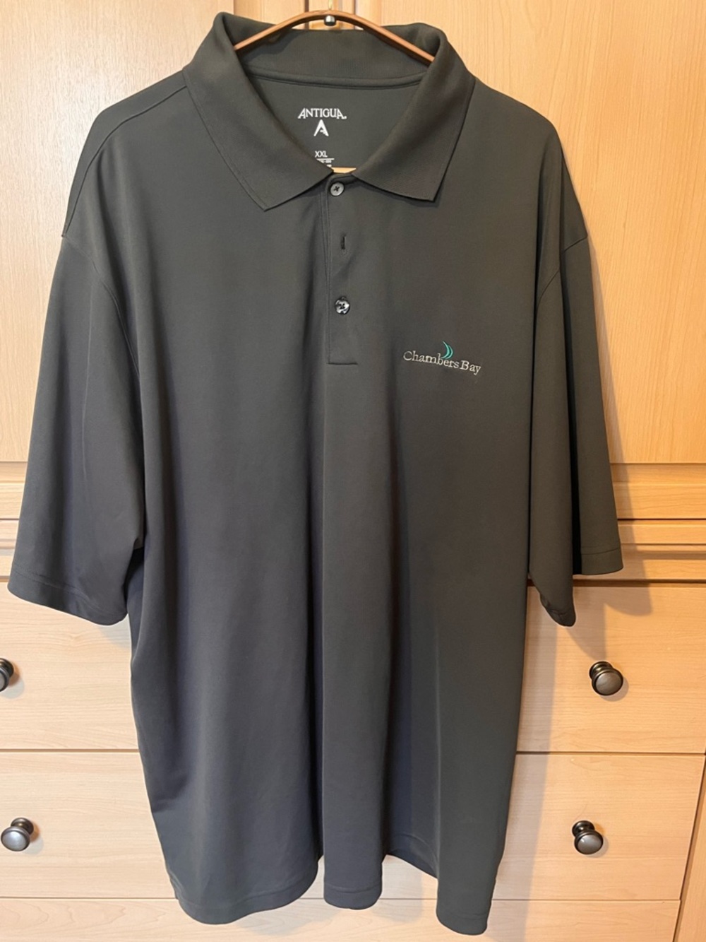 Antigua Men's Chambers Bay Black Performance Polo, XXL